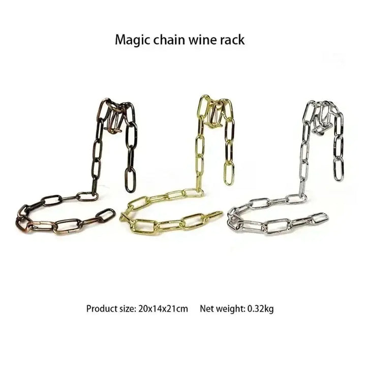 Iron Chain Floating Wine Holder - Jansky Shop