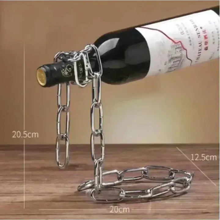 Iron Chain Floating Wine Holder - Jansky Shop